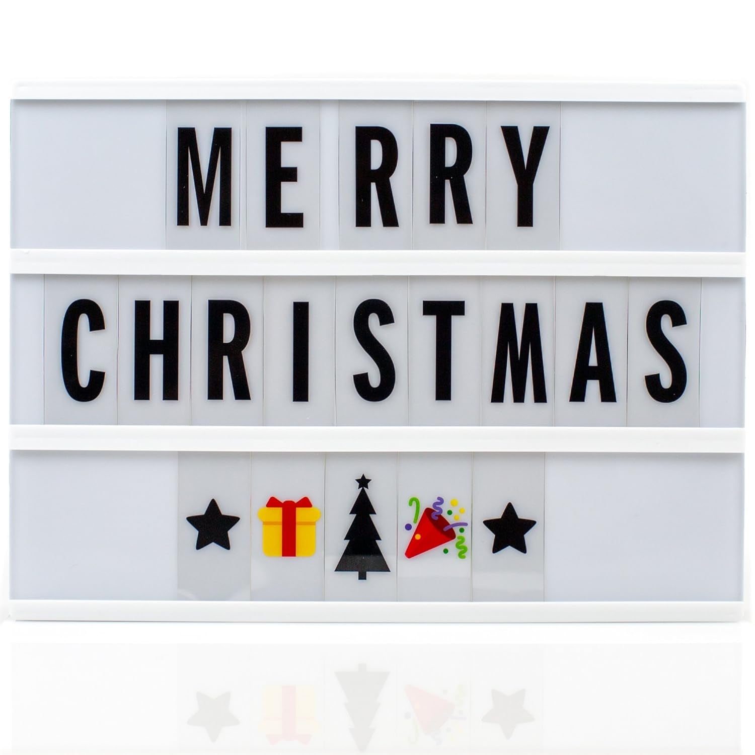 Black Mini A6 Magnetic Cinematic Light Box with 82 Characters and 10 Emojis (1 Set) Black Mini A6 Magnetic Cinematic Light Box with 82 Characters and 10 Emojis (1 Set)